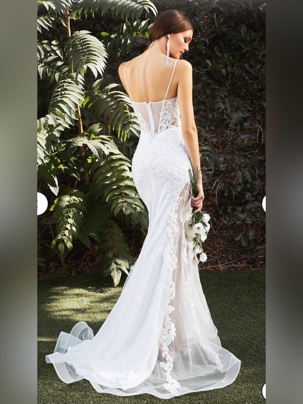 Ladivine Sheer Embroidered Wedding gown